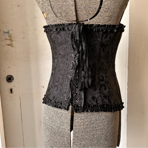 Damask & Satin Ribbon Laced Corset - Picture 8 of 14